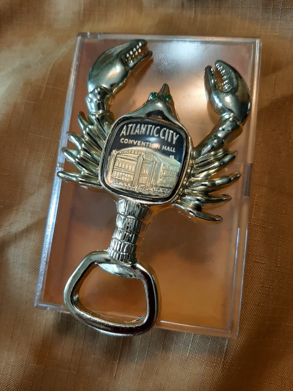 Atlantic City Crab Bottle Opener - Gold Tone Finish